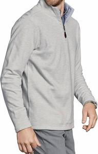 Реверсивная рубашка на четверть молнии в цвете белый/шторм Johnston & Murphy