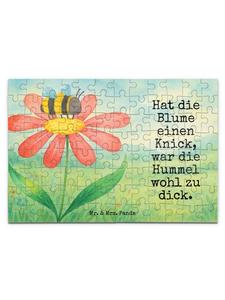 Mr. & Mrs. Panda Дизайн пазла «Шмель и цветок» с надписью белым цветом