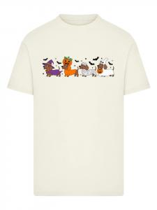 Футболка с милой таксой на песке на Хэллоуин F4NT4STIC