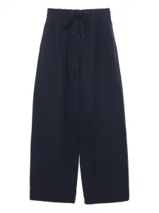 Брюки из льняной смеси с завязками Studio Nicholson, синий