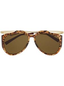 Saint Laurent Eyewear солнцезащитные очки-пилоты Amelia, коричневый