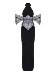 Макси-платье с корсетом и пайетками Mitiliane Couture, черный