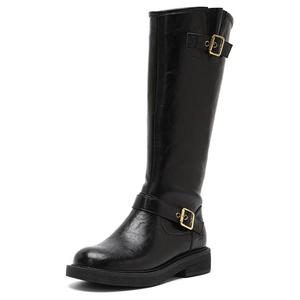 BASTO Черные женские ботинки до колена, цвет Black