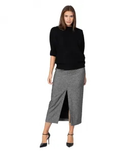 Короткий, украшенный свитер с цветочным узором. Kocca, черный