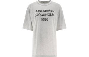Футболка с рукавом дроп-шоулдер женская серая Acne Studios