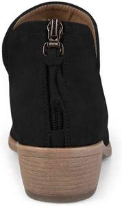 Женские ботильоны YDN на средним каблуке, с заостренным носком миндальной формы, низкий устойчивый каблук, классические туфли с вырезом V сзади и молнией, размеры 4-15 US, 2-Schwarz