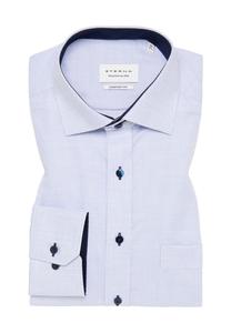 Рубашка деловая, комфортного кроя, рукав 1/1, воротник Кент, мужская ETERNA, цвет Himmelblau