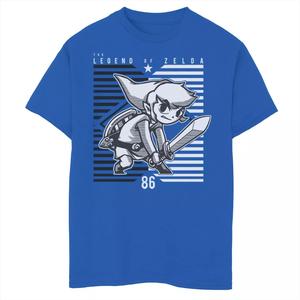 Футболка с рисунком Nintendo Zelda The Legend Diamond & Stripes для мальчиков 8–20 лет Licensed Character