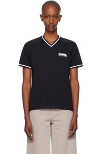 Футболка реглан Flash fox Maison Kitsuné, черный