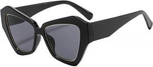 Солнцезащитные очки Melrose Cat Eye в винтажном стиле с градиентным переходом для активного отдыха на открытом воздухе, роскошные женские очки с модным дизайном, Black