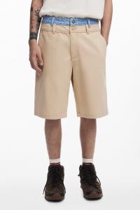 бермуды с двойной талией