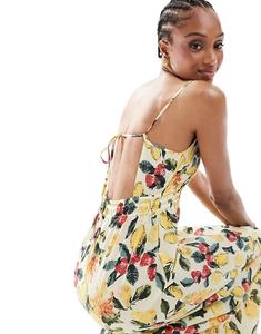 Платье макси Vero Moda Tall с летним фруктовым принтом