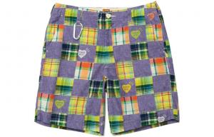 SS23 PATCHWORK PRINTED серия повседневные шорты Unisex HUMAN MADE, синий