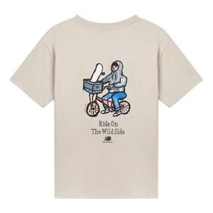 Футболка New Balance Graphic Print Tee 'Beige Blue', бежевый
