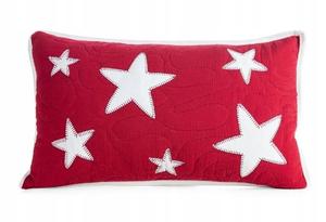 Рождественская декоративная подушка со звездами мягкая 30х50 см Eurofirany