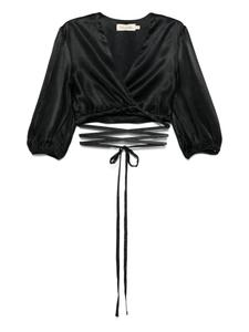 Атласная блузка MOUTAKI, черный