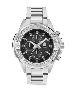 Мужские черные часы из нержавеющей стали, 44mm Philipp Plein