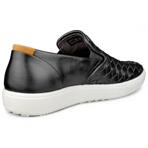 Ecco Soft 7 Leather Casual Shoes Women's Black