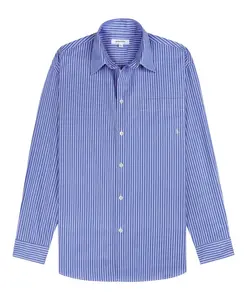 Рубашка в синюю полоску оверсайз Sporty & Rich, синий