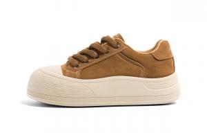 HUANQIU Женские легкие низкие скейтерские кроссовки Coverage Height Increasing желтого цвета