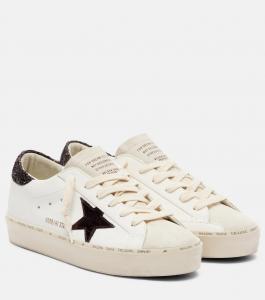 Hi Star кожаные кроссовки Golden Goose, White/Grey/Purple/Brown