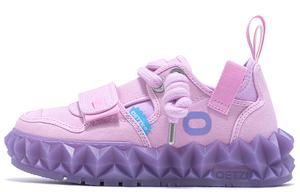 Дышащие низкие повседневные туфли для увеличения роста OETZI розово-фиолетовые