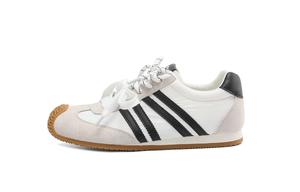 Низкие повседневные туфли женские HLA, Beige Black