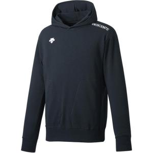 Футболка с длинным рукавом и капюшоном с принтом в виде буквенного логотипа DESCENTE, черная