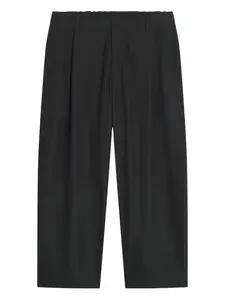 Брюки из плиссированного хлопка Maison Kitsuné, черный