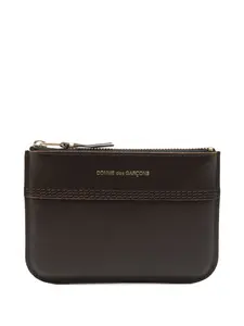 Кожаный кошелек на молнии Comme Des Garçons Wallet, коричневый