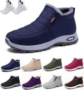 Женские зимние ботинки с утеплителем из овчины, водонепроницаемые, противоскользящие, ортопедические, кроссовки на щиколотку с поддержкой свода стопы, теплые походные ботинки для холодной погоды Generic, Dark Blue