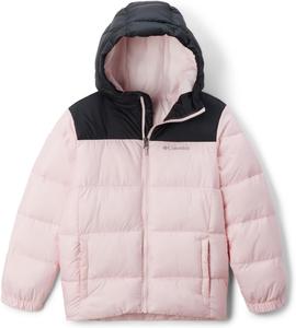 Куртка Columbia boys Puffect с капюшоном, Satin Pink/Black