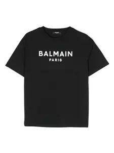 Футболка с логотипом Balmain Kids, черный