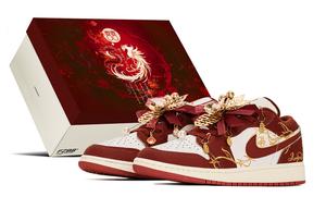 Jordan Эйр 1 Винтажные баскетбольные кроссовки унисекс низкие красные золотые белые, цвет Red Gold White