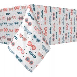 Прямоугольная скатерть, 100 % хлопок, 52x104 дюйма. Летние солнцезащитные очки.