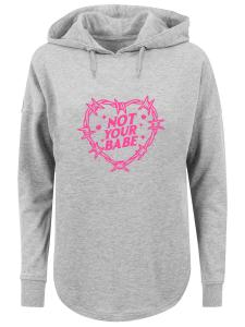 Толстовка F4NT4STIC Unabhängige Frau Not Your Babe Frauentag, mottled grey