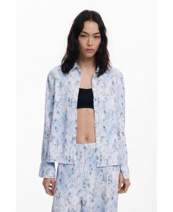 Женская плиссированная эластичная рубашка Desigual, Blue