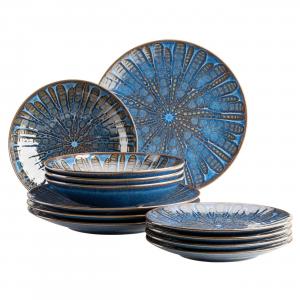 Mäser Набор посуды, синий, 12 предметов