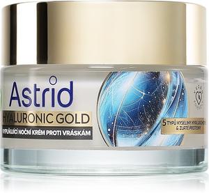 Ночной крем против морщин с гиалуроновым золотом Astrid, su baltymais 50 мл
