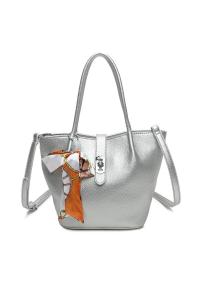 Сумка-тоут из искусственной кожи Tria Ribbon Fontanella Fashion, серебро