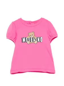 Футболка с логотипом Moschino Kids, розовый
