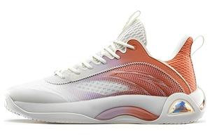 Баскетбольные кроссовки Cement Bubble 2.0 мужские с низким верхом цвета слоновой кости, белого/ярко-фиолетового/оранжевого цвета хризантемы Anta