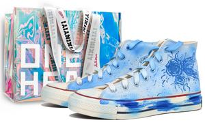 Converse Износостойкие высокие парусиновые туфли Chuck 70, унисекс, синие