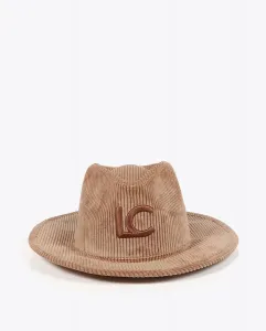 Женская шляпа из вельвета с логотипом LC Lola Casademunt, бежевый