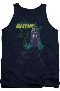 Бэтмен Летучая мышь Спрей для взрослых Майка Gildan, темно-синий