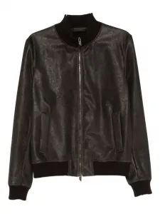 Бомбер на молнии Salvatore Santoro, коричневый