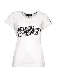 Roberto Geissini Футболка Don't Hate белого цвета