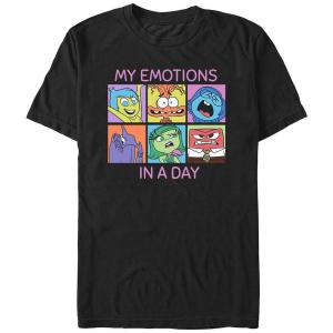 Мужская футболка с рисунком Disney/Pixar's Inside Out 2 My Emotions In A Day Disney / Pixar, черный