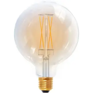 Светодиодная лампа LED Globe 125 gold E27, 1 шт. Сверхтеплый белый свет, LED Globe 125 gold, E27, 5 Вт, CRI 90, диммируемая Segula, золотой