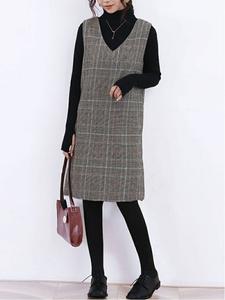 Новая осенне-зимняя юбка-свитер Doux Belle, цвет Check Medium